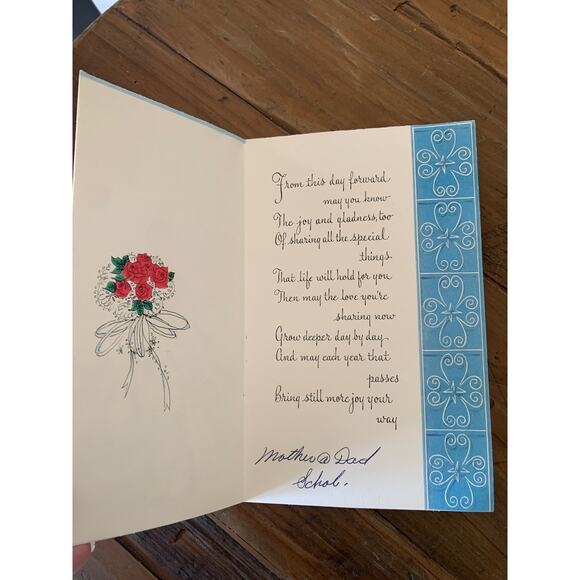 Vintage 1957 Bridal Wedding and Christmas Ephemera Cards - Picture 3 of 5